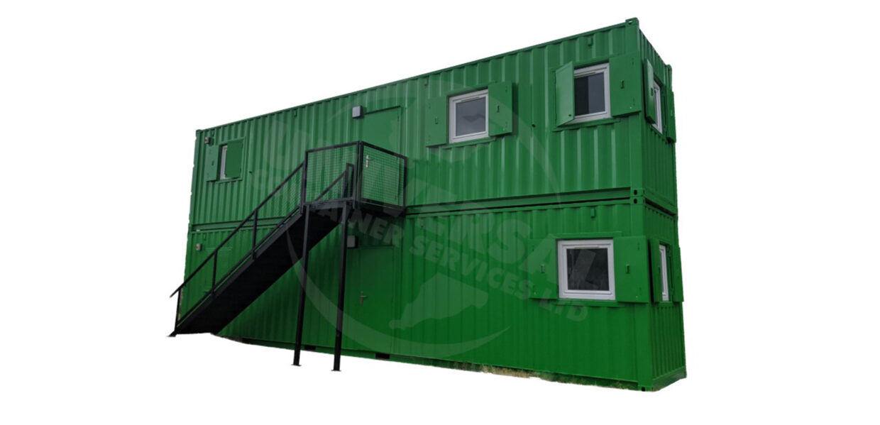 double stacked office block