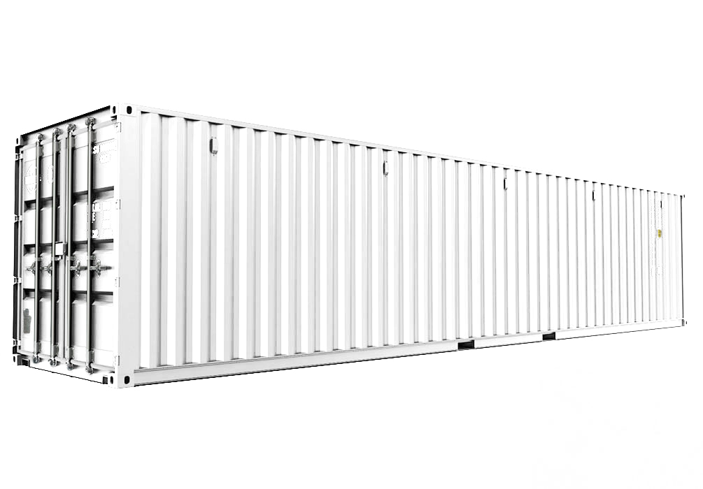 white shipping container