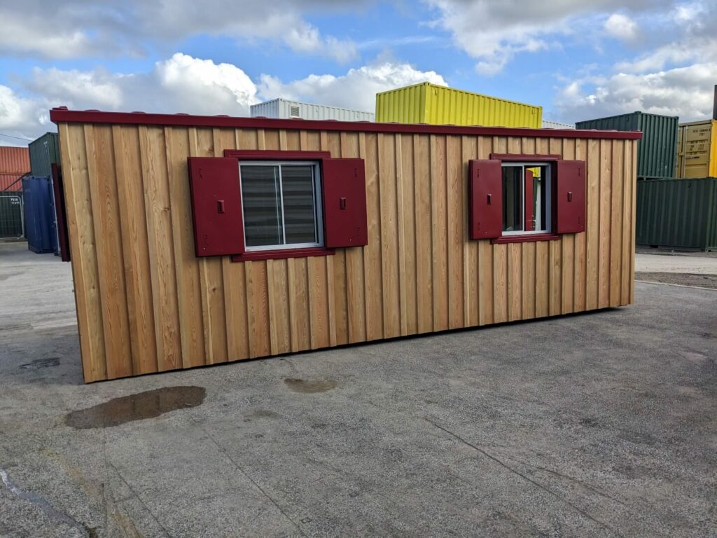 shipping container canteen outside