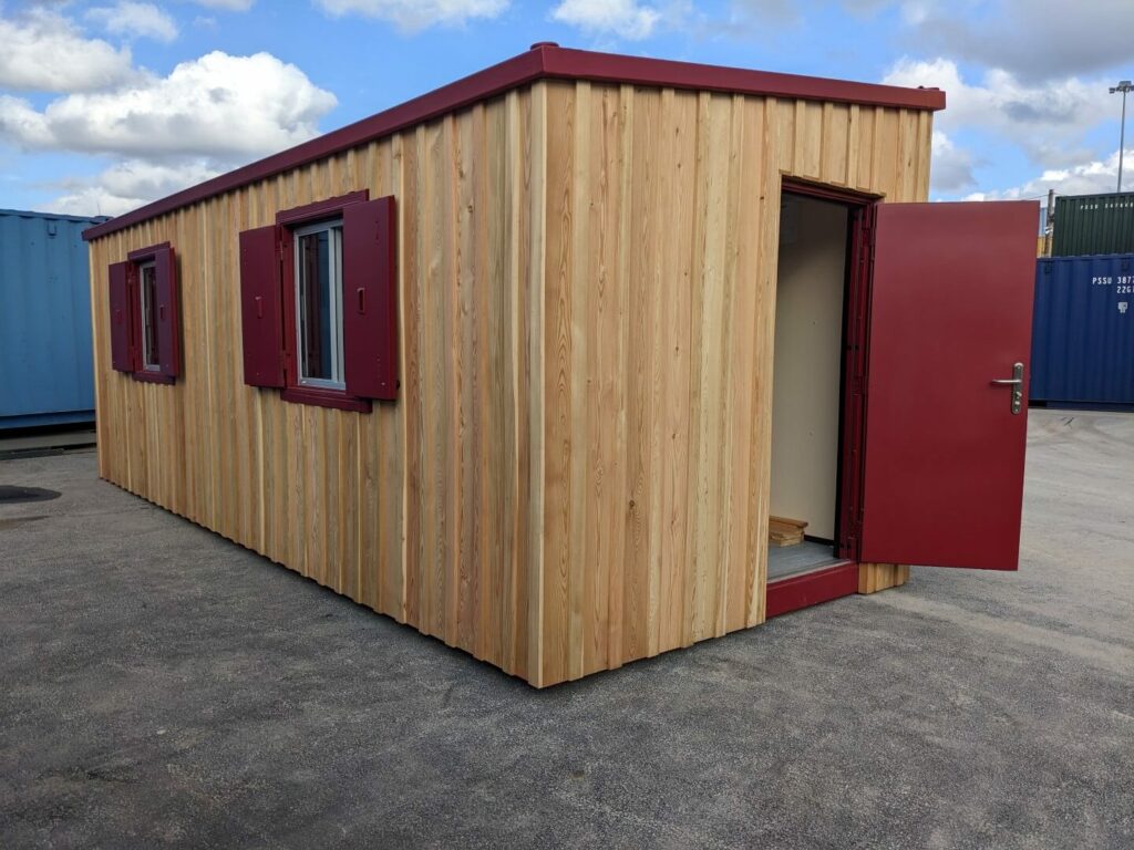 wood clad shipping container