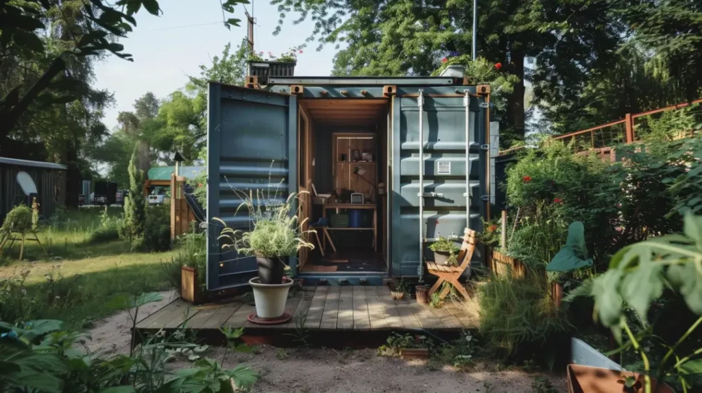 shipping container shed