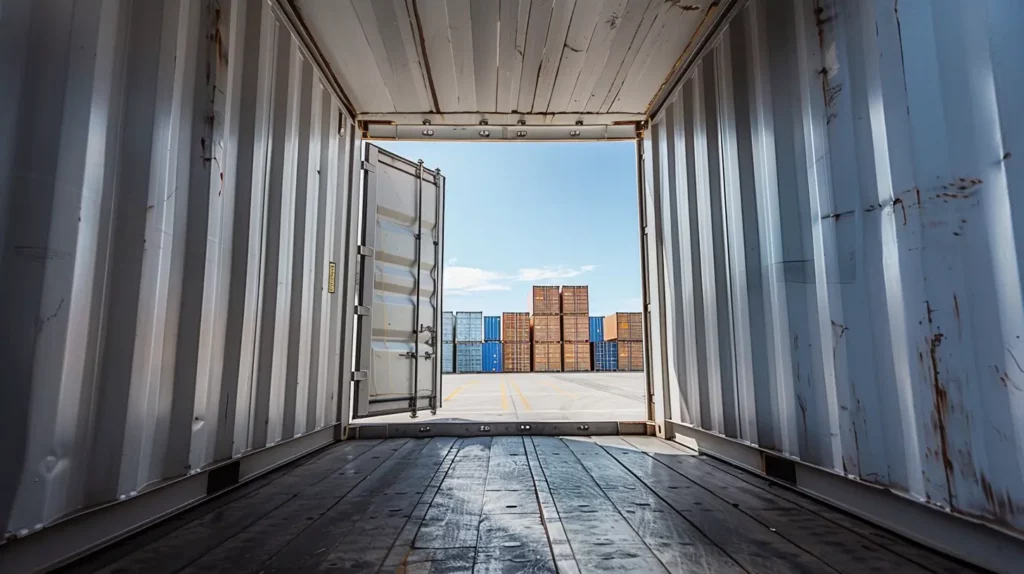 inside of 20ft shipping container