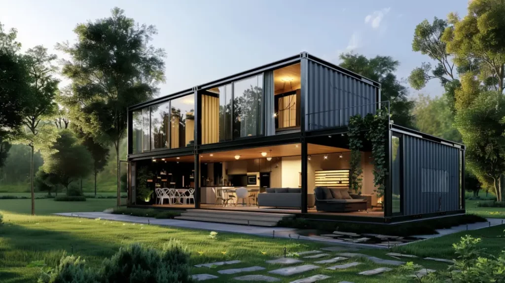 two storey container home