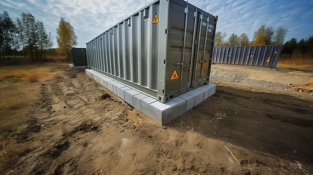 shipping container foundation