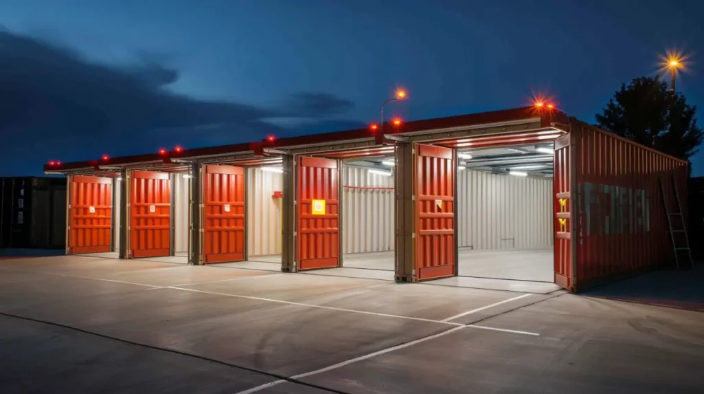 multiple shipping container garage
