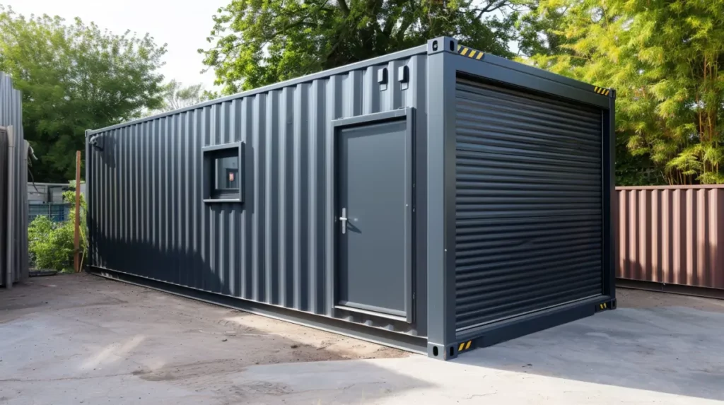 single shipping container garage