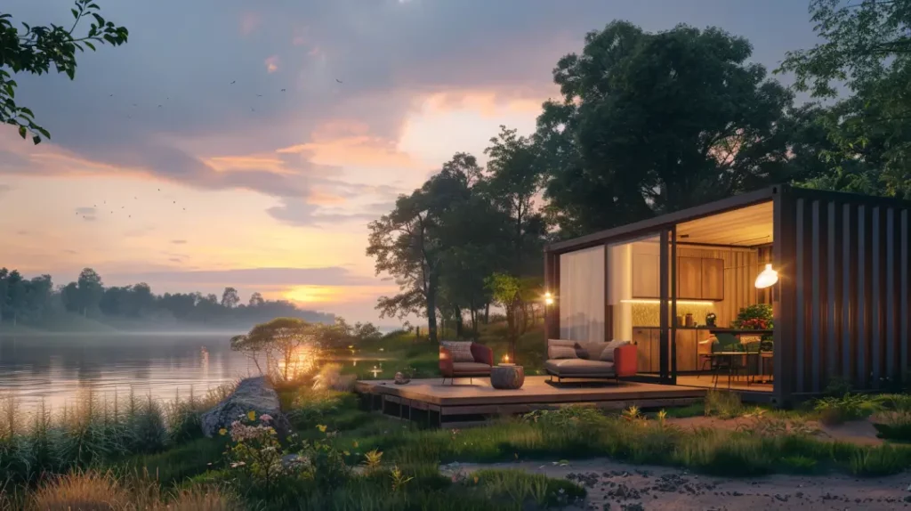 small shipping container holiday home