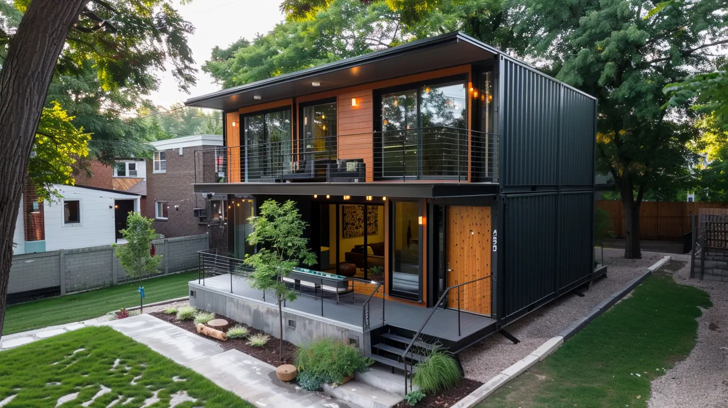shipping container two-storey home