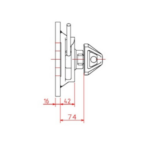 twist lock plate drawing