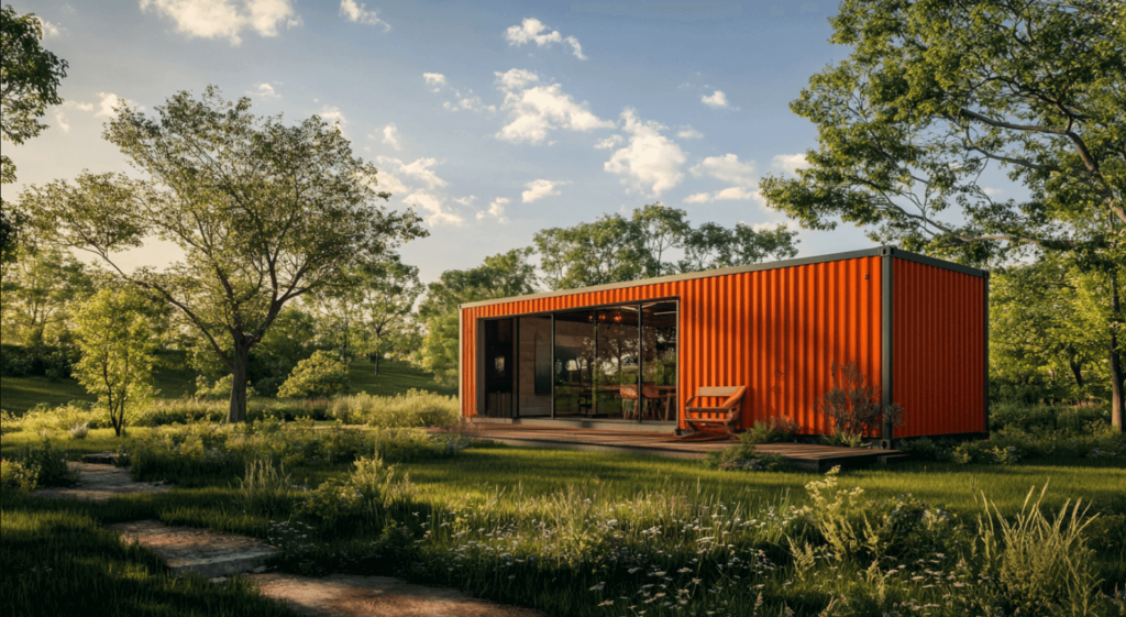 shipping container barn conversion
