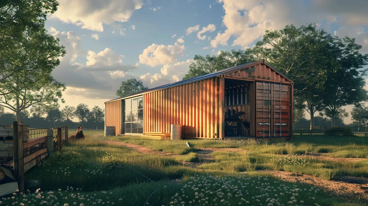 shipping container barn