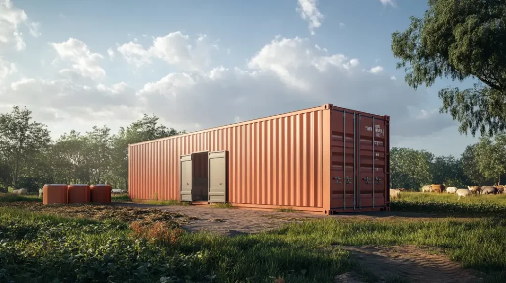shipping container for farm