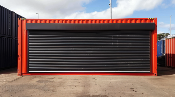 roller shutter on shipping container