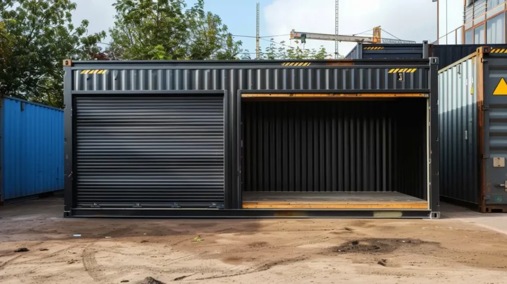 electric roller shutters on shipping container