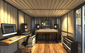 music studio shipping container