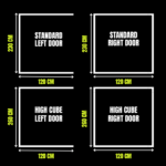 door gasket size chart
