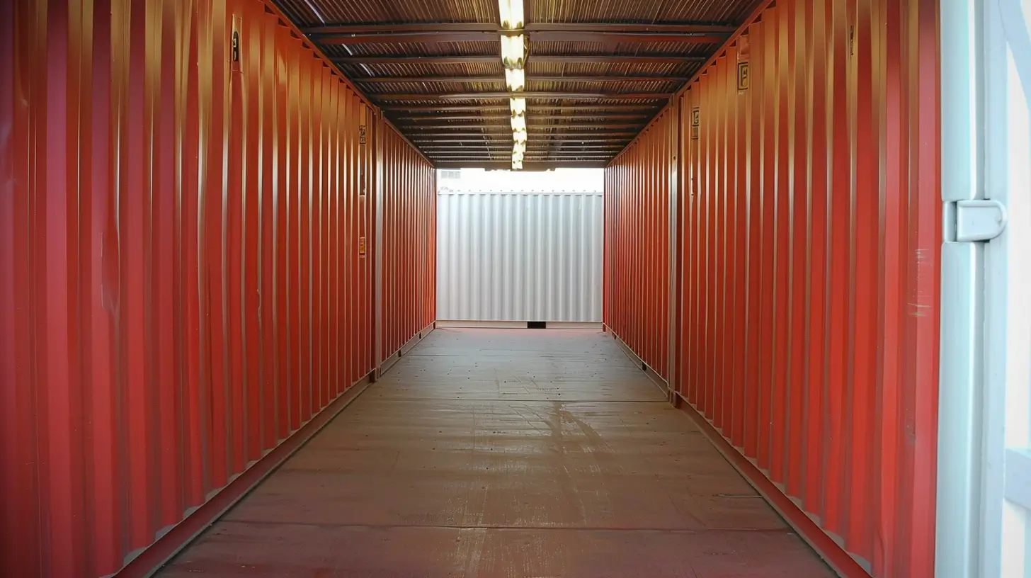 floors inside a shipping container